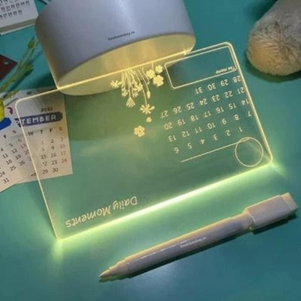 3D Acrylic Writing Board with Pen and Light